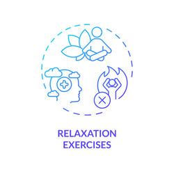 2d relaxation exercises gradient line icon concept vector image