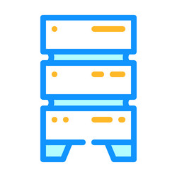 data center server for storage file color icon vector image