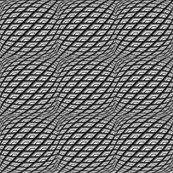 Design seamless monochrome warped grid pattern vector