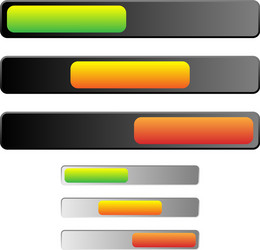 Horizontal 3 state power button without symbol vector