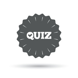quiz sign icon questions and answers game vector image