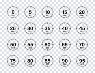 timer chronometer countdown set isolated vector image