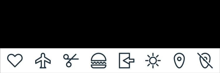 user interface line icons linear set quality vector image