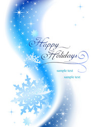 Winter Snowflake Background Vector Image