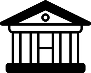 a building with columns and dome on top vector image