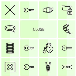 Close icons vector