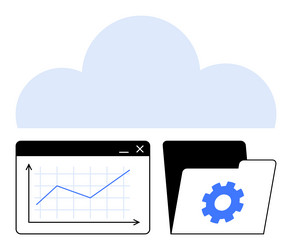 cloud data management with graph analytics vector image