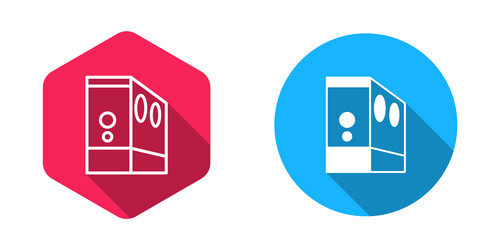 filled and outline case of computer icon isolated vector image