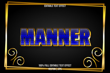 manner editable text effect 3 dimension emboss vector image
