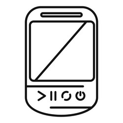 modern smartphone display showing media player vector image