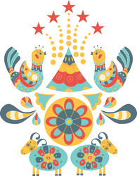 natural and floral christmas background Vector Image