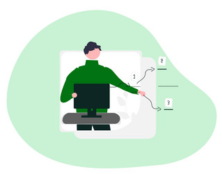programmers working concept in flat design vector image