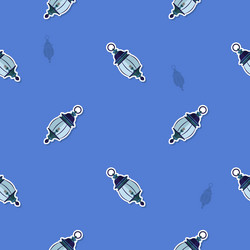 seamless pattern with lanterns vector image