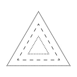 tracing triangle shape broken line element vector image