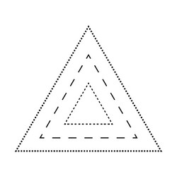 tracing triangle shape broken line element vector