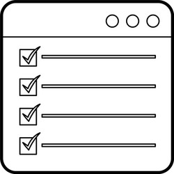web page check mark report list flat design vector image