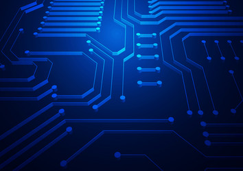 circuit technology background with hi-tech digital vector image