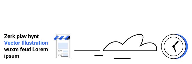 cloud synchronization with multimedia and time vector image