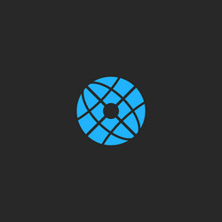 Abstract 3d world globe tech globe logo Royalty Free Vector