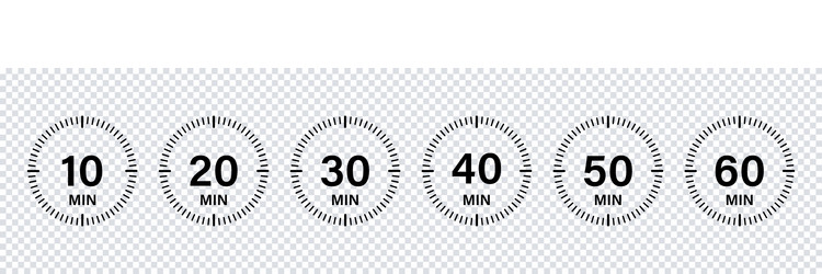 Timer chronometer countdown set isolated vector