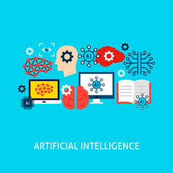 artificial intelligence concept vector