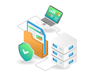 computer cloud data analyst vector