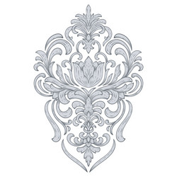 damask element isolated central vector image