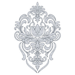 Damask element isolated central vector