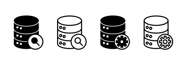 database icon server storage vector image