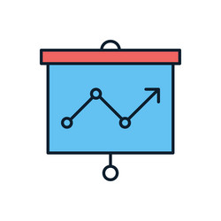 presentation bilboard related icon vector image