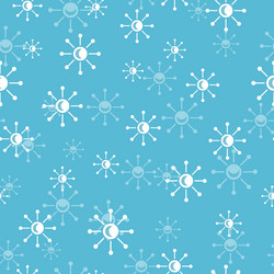 snowflakes seamless pattern in flat design vector image