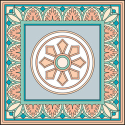 square with circular pattern vector image