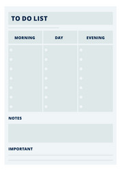 to do list print template plan page layout vector image