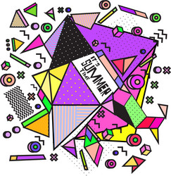 triangle geometric forms for summer events vector image