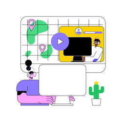 Video game walkthrough abstract concept Royalty Free Vector