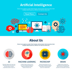 artificial intelligence website design vector image