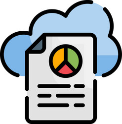 cloud data analytics style vector image