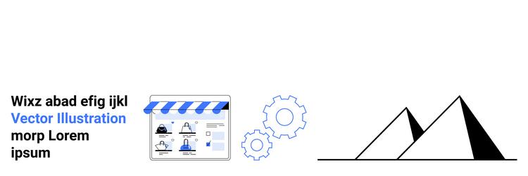 digital marketing interface with menu gears vector image