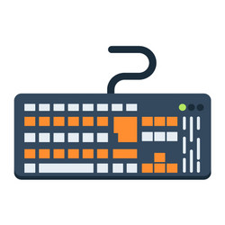 keyboard flat icon button and device vector