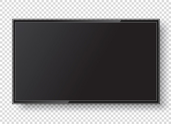 Lcd tv screen isolated transparent background vector