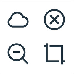 user interface line icons linear set quality vector image
