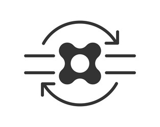 abstract flow diagram icon process iteration data vector image
