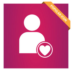 favorite user icon for web and mobile vector image