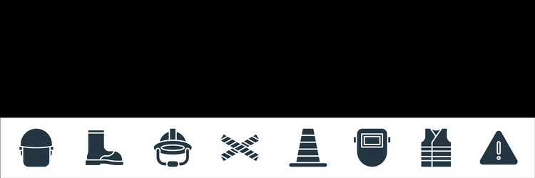flat rescue and protective line icons linear set vector image