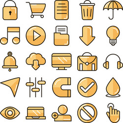 interface internet web technology digital icons vector image