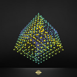 Molecular Network Structure vector image