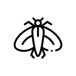 moth icon thin linear style design isolated vector image