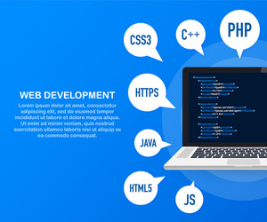 programming web development concept code vector image