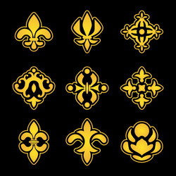 Royal Lily Floral Elements Vector Image