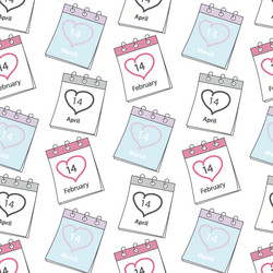 seamless pattern of calendar pages with 14 vector image